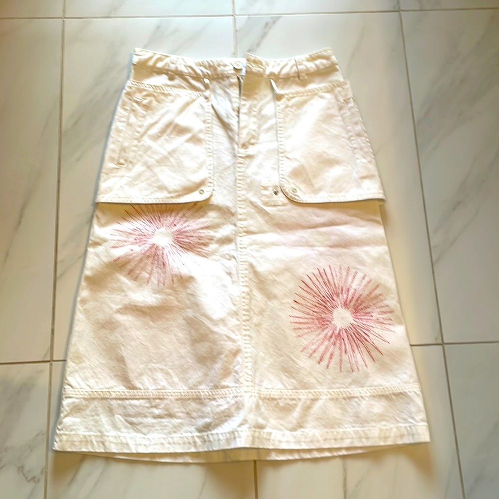 Oilily Jeans Wear White Denim Skirt